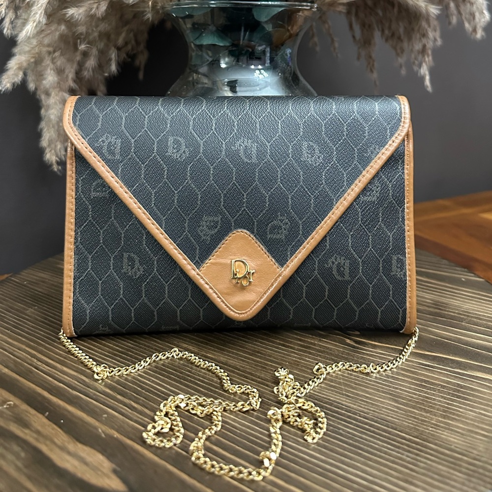 💥SOLD💥 Dior Brown Honeycomb Coated Canvas Crossbody Bag
